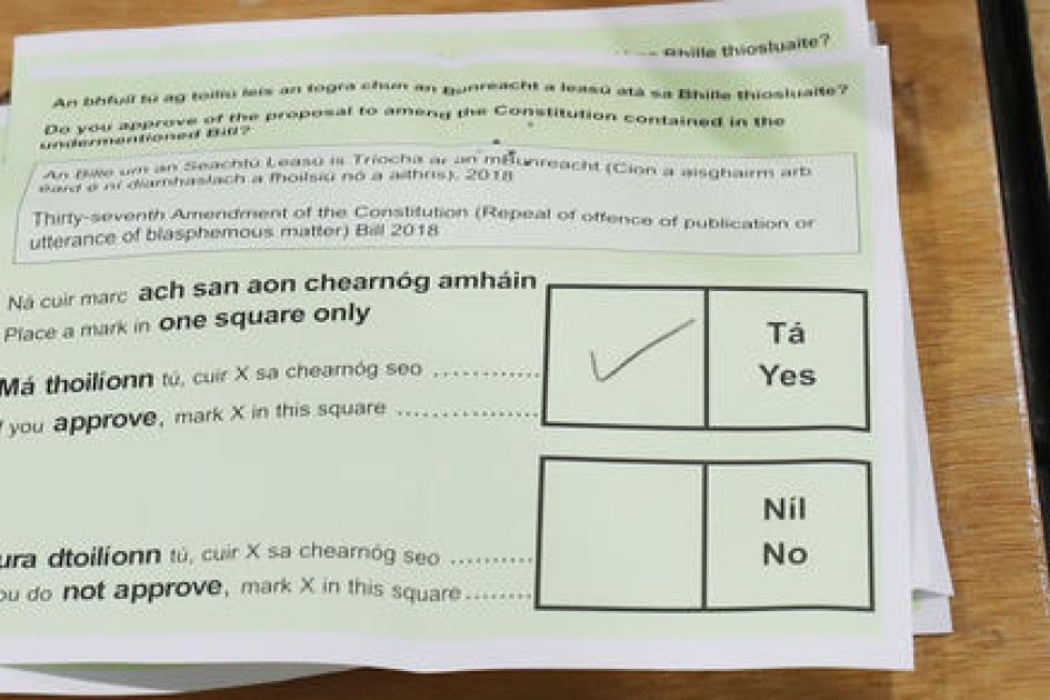 Voters back scrapping blasphemy offence from Ireland's constitution - Premier Christian News | Headlines, Breaking News, Comment & Analysis