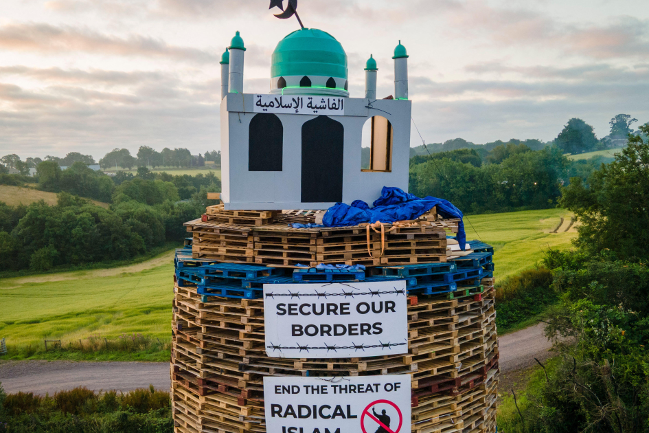 Archbishops condemn 'grossly offensive' mosque effigy on unionist bonfire