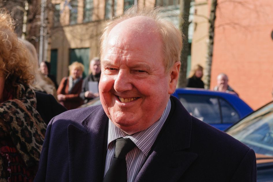 Jimmy Cricket's priest son jokes at father's funeral service