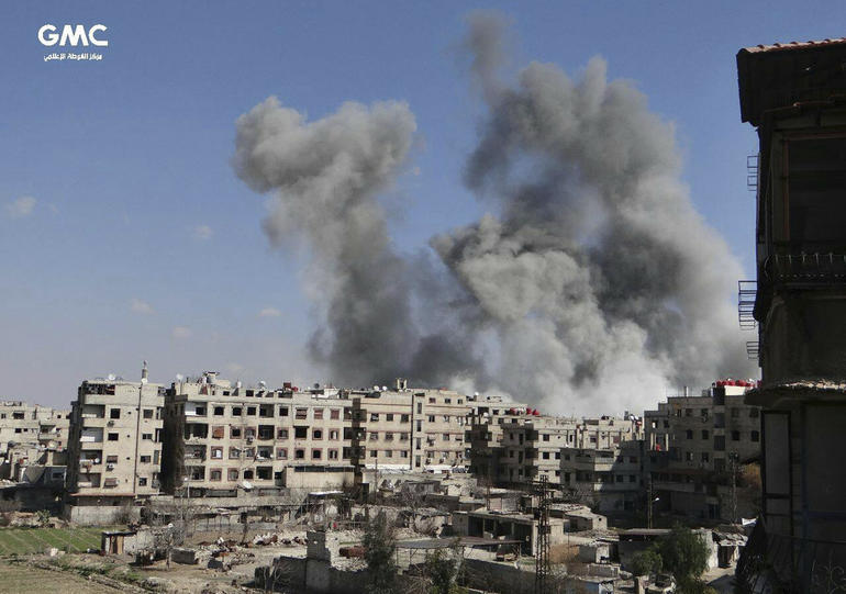 Ghouta Media Center via AP