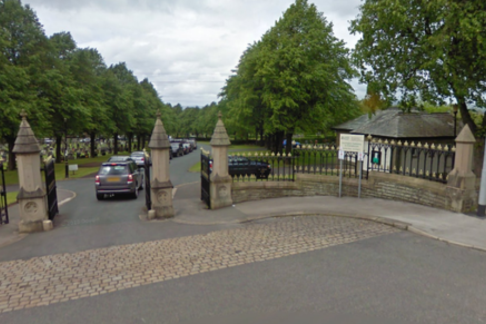 of Burnley crematorium uturn over cross