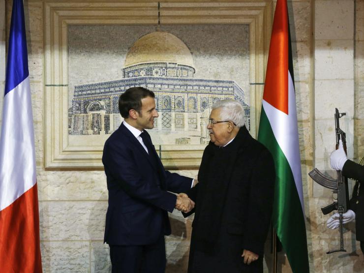 Emmanuel Macron Jerusalem visit Photo credit Heidi Levine  Pool photo via AP.jpg