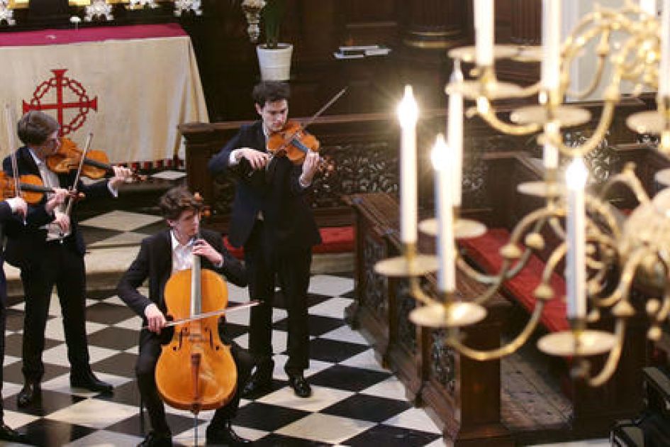 Church hosts famous stringed instruments before auction