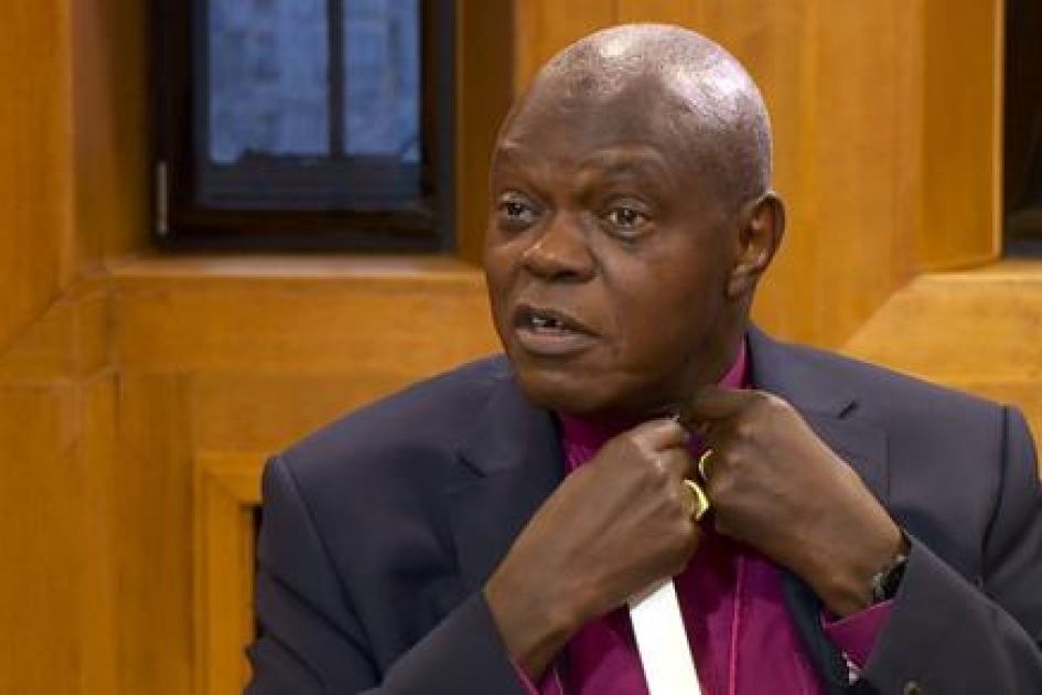 Dr John Sentamu keeps pledge to wear collar again after Mugabe's exit