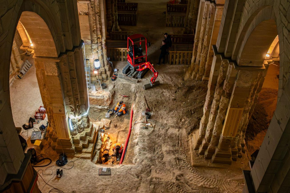 Secret staircase to 400-year-old vault unearthed in French church
