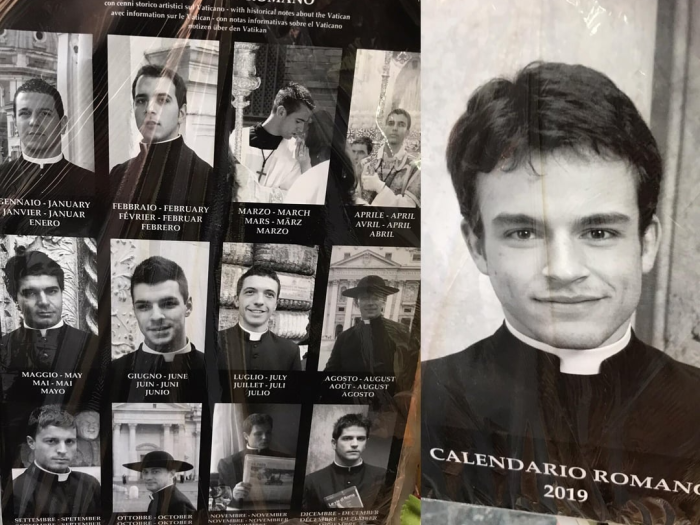 Creator admits Rome #39 s quot hot priest quot calendar rarely features priests