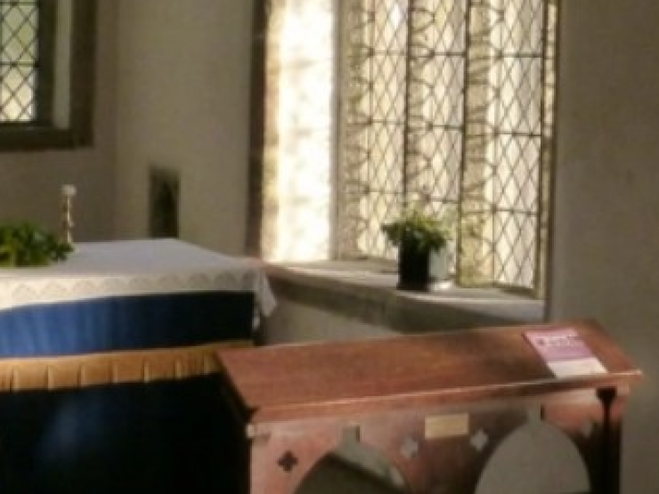 Stolen cross found propped against church cupboard