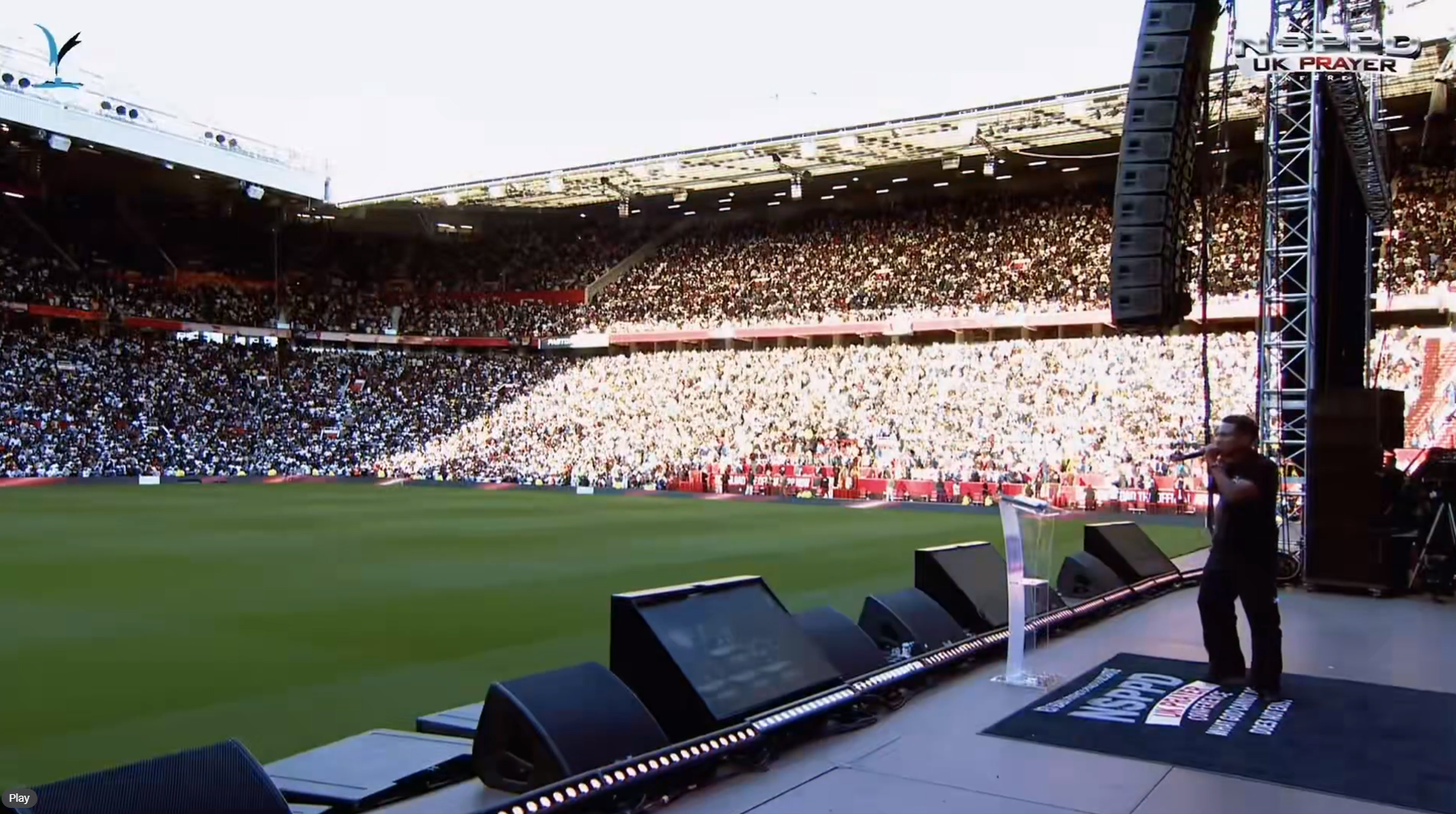 Thousands gather for prayer at Manchester United’s Old Trafford