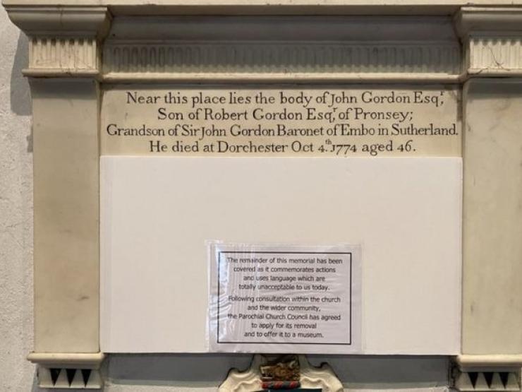 st peter's dorchester slave plaque memorial john gordon by Val Potter.jpg