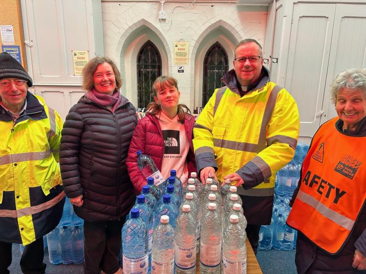 Revd Vince Morris and volunteers at Holy Trinity Llandudno.jpg