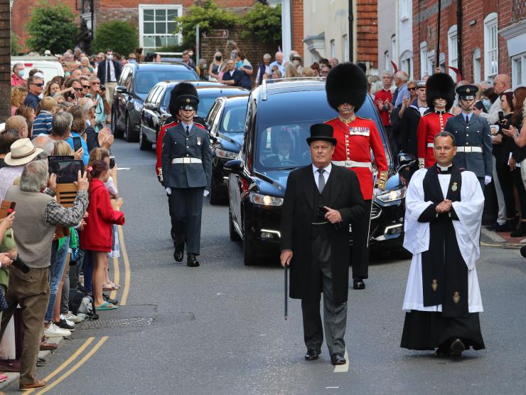 Vera Lynn funeral procession Rev David Wallis PA Gareth Fuller.jpg