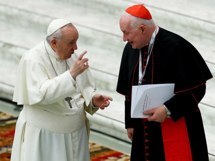 Cardinal Marc Ouellet  and pope francis.JPG