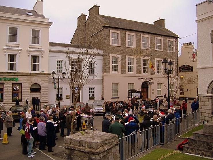 carol singing outside christmas Castletown Isle of Man Copyright kevin rothwell and licensed for reuse under this Creative Commons Licence..jpg