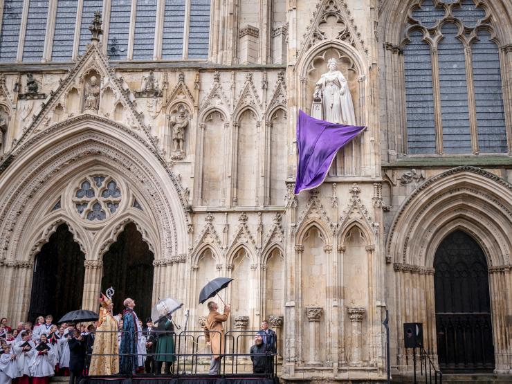 Statue of Queen Elizabeth II unveiled by King Charles III in York Minster