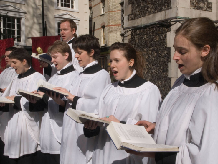 Church choir alamy